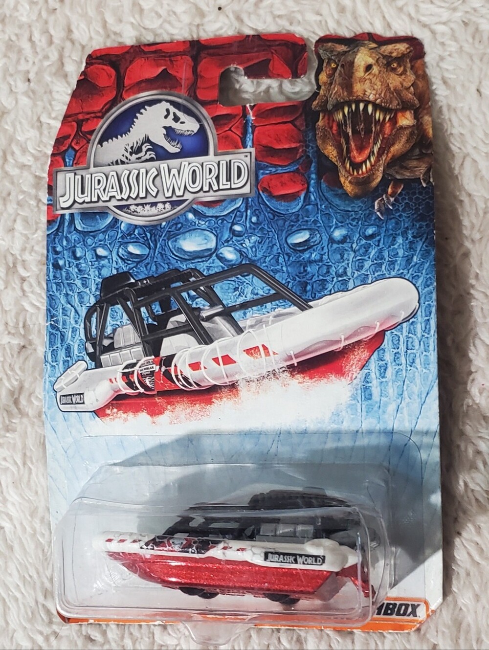 Jurassic World Red & White Rescue Boat Die-Cast Toy